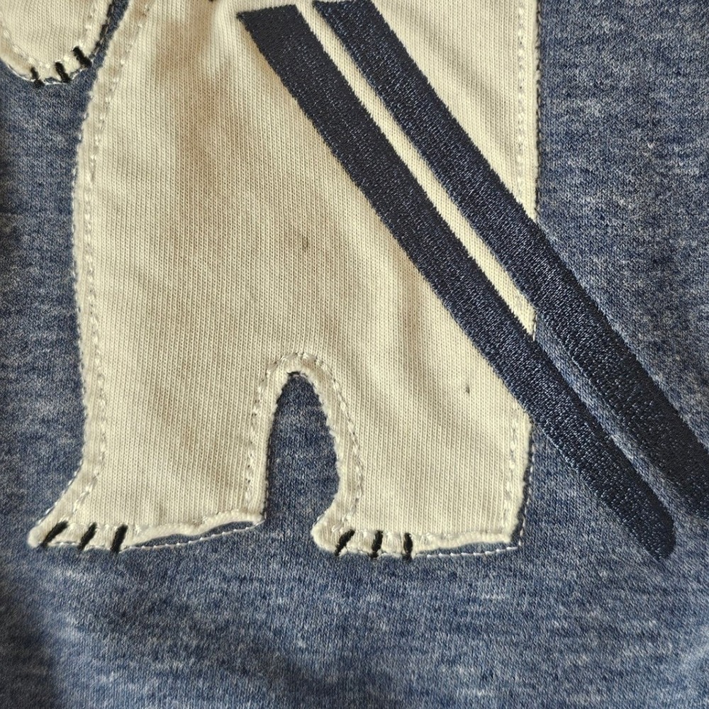 Andy & Evan Boys Size 6 Skiing Polar Bear Sweatshirt Heather Navy Blue Pullover - Picture 6 of 6